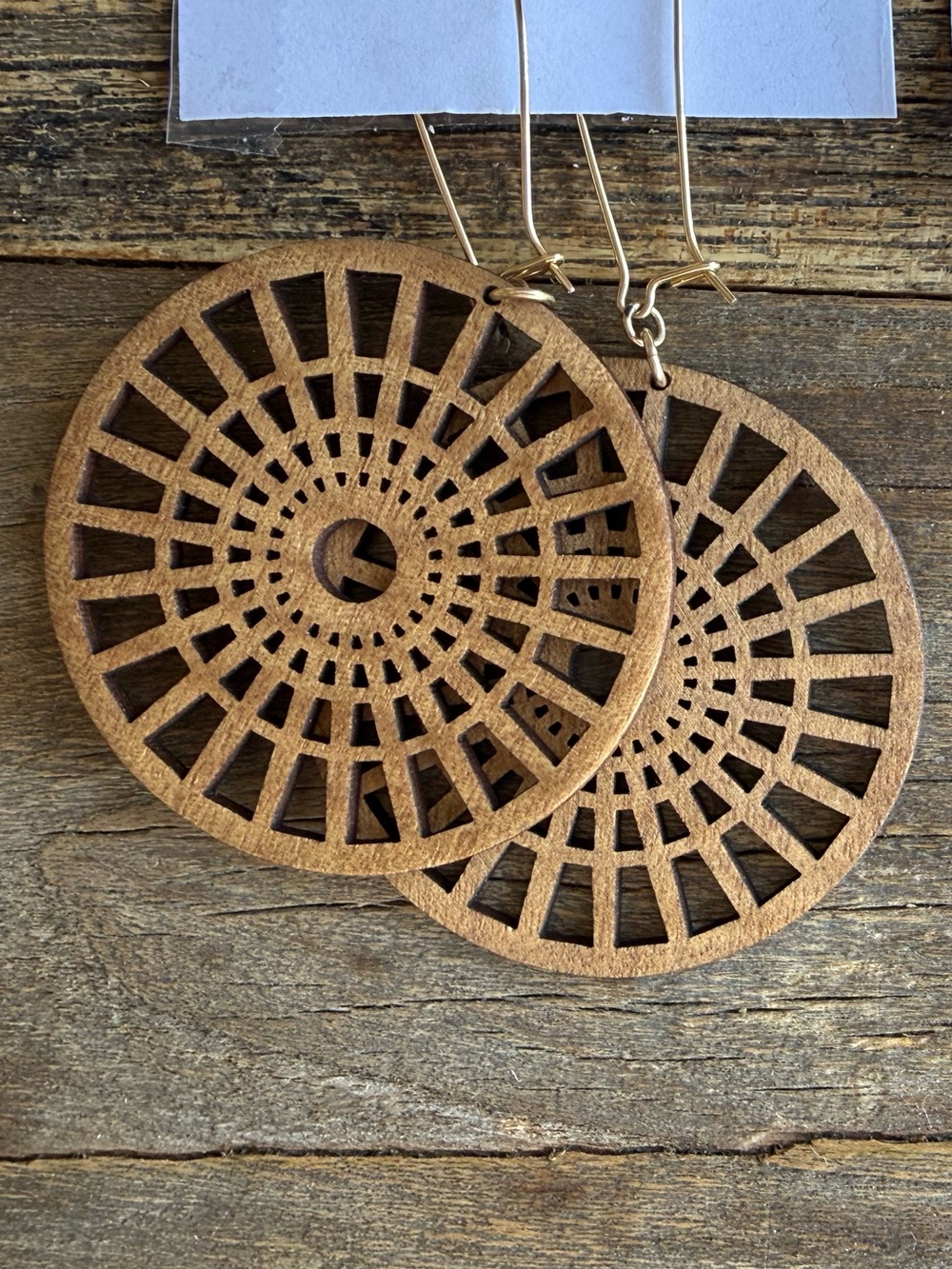 Handcrafted Brown Wooden Earrings
